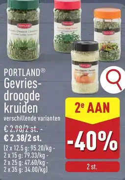 ALDI Portland gevriesdroogde kruiden aanbieding