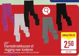 ALDI L&D Thermobroekkousen of Legging voor Kinderen aanbieding