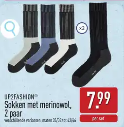 ALDI Up2fashionⓡ Sokken met merinowol aanbieding