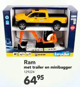 Happyland Ram met trailer en minibagger aanbieding