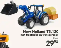 Happyland New Holland T5.120 met frontlader en transportbox aanbieding