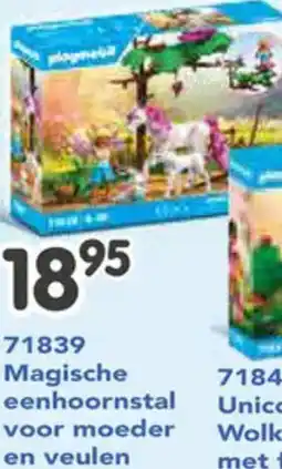 Happyland Magische eenhoornstal voor moeder en veulen aanbieding