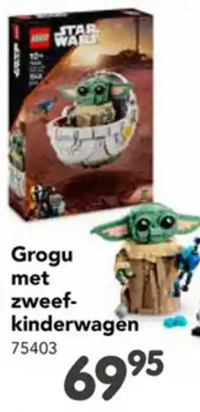 Happyland Grogu met zweefkinderwagen aanbieding