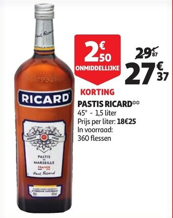 Auchan Pastis Ricard aanbieding