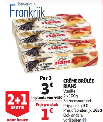 Auchan Creme Brulee Rians aanbieding