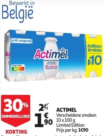 Auchan Actimel aanbieding