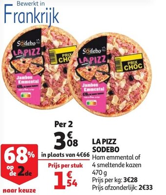Auchan La Pizz Sodebo aanbieding