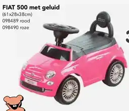 Happyland FIAT 500 met geluid (61x28x38cm) roze aanbieding