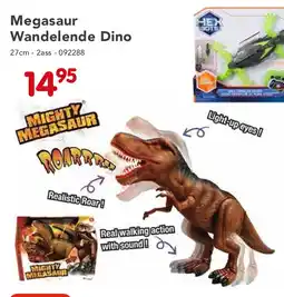 Happyland Megasaur Wandelende Dino 27cm - 2ass aanbieding
