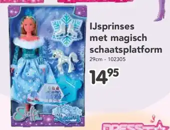 Happyland IJsprinses met magisch schaatsplatform 29cm aanbieding