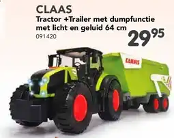 Happyland Tractor +Trailer met dumpfunctie met licht en geluid 64 cm aanbieding