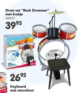 Happyland Drum set Rock Drummer met krukje aanbieding