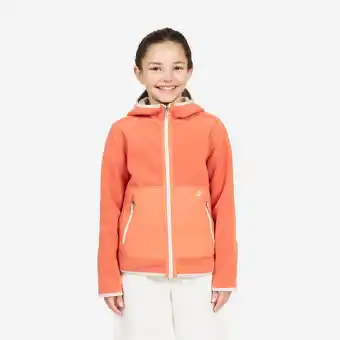 Decathlon Warm en omkeerbaar fleecevest voor zeilen voor kinderen 500 oranje/beige aanbieding