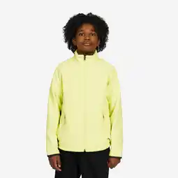 Decathlon Warme fleece jas voor zeilen kinderen 100 citroengeel aanbieding