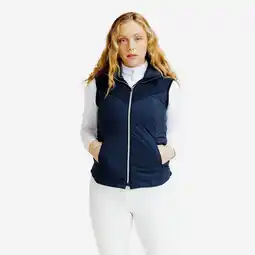 Decathlon Warme bodywarmer ruitersport voor dames 900 marineblauw aanbieding