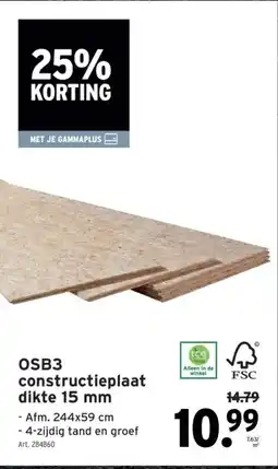 GAMMA OSB3 constructieplaat dikte 15 mm aanbieding