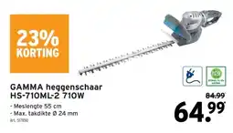 GAMMA GAMMA heggenschaar HS-710ML-2 710W aanbieding