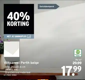 GAMMA Viltpaneel Perth beige aanbieding