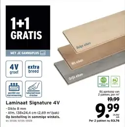 GAMMA Laminaat Signature 4V aanbieding