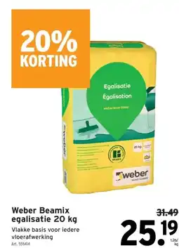 GAMMA Weber Beamix egalisatie 20 kg aanbieding