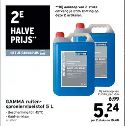 GAMMA GAMMA ruiten- sproeiervloeistof 5 L aanbieding