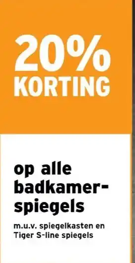 GAMMA 20% KORTING op alle badkamer- spiegels aanbieding