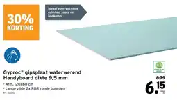 GAMMA Gyproc gipsplaat waterwerend Handyboard dikte 9,5 mm aanbieding