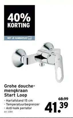 GAMMA Grohe douche- mengkraan Start Loop aanbieding