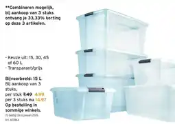 GAMMA op alle opberg- boxen Click Topbox aanbieding