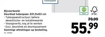 GAMMA Bijvoorbeeld: Deurblad tubespaan 201,5x83 cm aanbieding