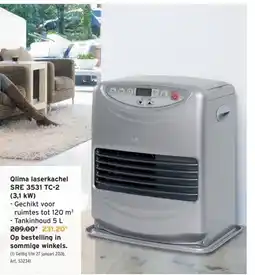 GAMMA Qlima laserkachel SRE 3531 TC-2 (3,1 kW) aanbieding