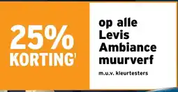 GAMMA 25% KORTING' op alle Levis Ambiance muurverf aanbieding