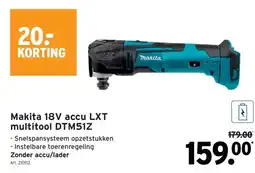 GAMMA Makita 18V accu LXT multitool DTM51Z aanbieding