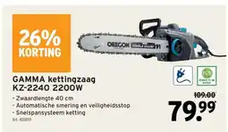 GAMMA GAMMA kettingzaag KZ-2240 2200W aanbieding