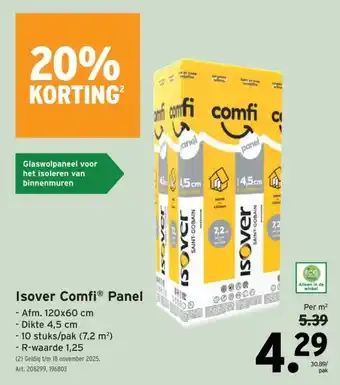 GAMMA Isover Comfi Panel aanbieding