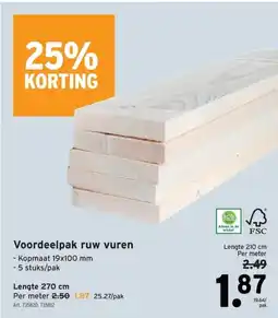 GAMMA Voordeelpak ruw vuren aanbieding