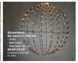 GAMMA Bal warm wit 320 led aanbieding