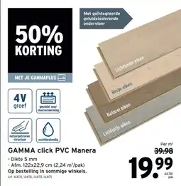 GAMMA GAMMA click PVC Manera aanbieding