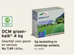 GAMMA DCM groen- kalk 4 kg aanbieding