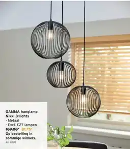 GAMMA op alle hang-, tafel- en vloer- lampen aanbieding