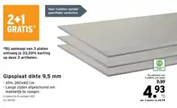 GAMMA Gipsplaat dikte 9,5 mm aanbieding
