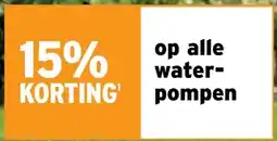 GAMMA 15% KORTING' op alle water- pompen aanbieding