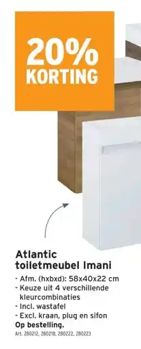 GAMMA Atlantic toiletmeubel Imani aanbieding