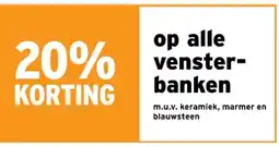 GAMMA 20% KORTING op alle venster- banken aanbieding
