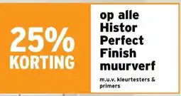 GAMMA 25% KORTING op alle Histor Perfect Finish muurverf aanbieding