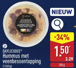 ALDI Daylicious hummus met veenbessentopping aanbieding