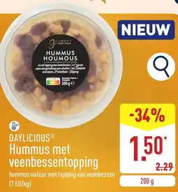 ALDI Daylicious hummus met veenbessentopping aanbieding