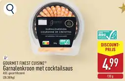 ALDI Gourmet finest cuisine garnalenkroon met cocktailsaus aanbieding