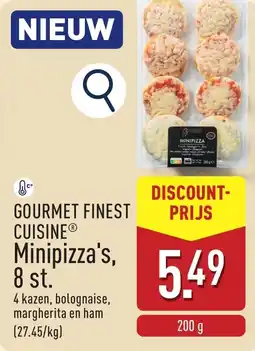 ALDI Gourmet finest cuisine minipizza's aanbieding