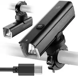 Decathlon Rockbros USB-C Oplaadbare Fietslamp 1000 Lumen Waterdicht IPX6 aanbieding